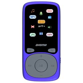  Плеер Hi-Fi Flash Digma B4 8Gb синий/1.8"/FM/microSDHC 