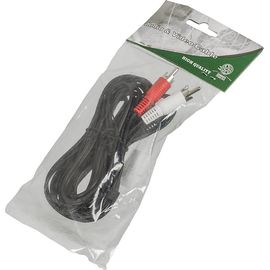  Кабель аудио Ningbo JAAC010-3 2хRCA (m)/Jack 3.5 (m) 3м черный 