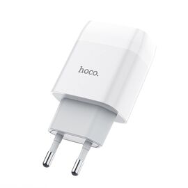  СЗУ HOCO C73A Glorious 2USB +Lightning, 2.4A, белый 