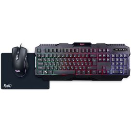  Комплект Smartbuy Rush Shotgun черный SBC-307728G-K клавиатура + мышь+ коврик 
