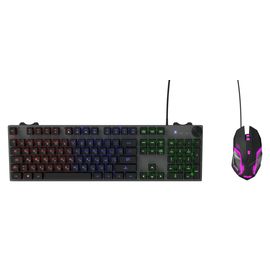  Клавиатура + мышь Oklick GMNG 500GMK клав:серый/черный мышь:черный/серый USB Multimedia LED (1546797) 