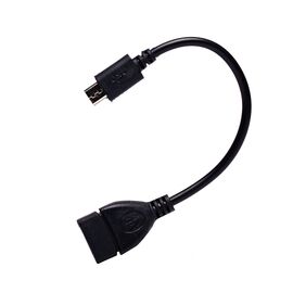  Кабель OTG - micro USB RockBox 10 см, чёрный 