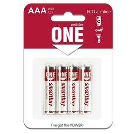  Батарейка AAA Smart Buy LR03 ONE  (4-BL) (48/480) (115833) 