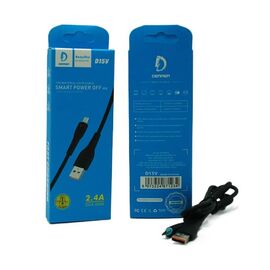  USB-кабель Denmen D15V, micro USB, силикон, 1.0 м, круглый, желтый, фирменная упаковка 