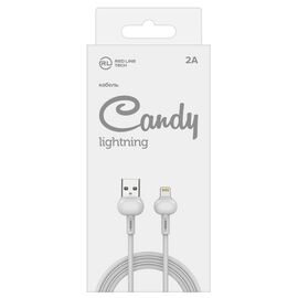  Дата-Кабель Red Line Candy USB - Lightning, белый 