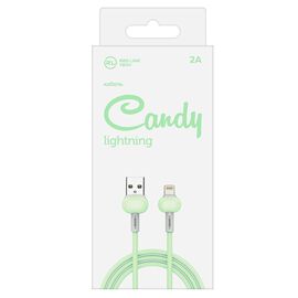  Дата-Кабель Red Line Candy USB - Lightning, зеленый 