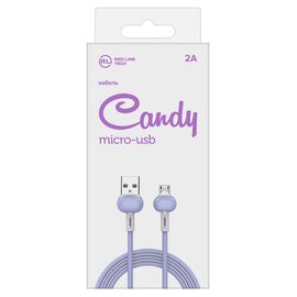  Дата-Кабель Red Line Candy USB - Micro USB, фиолетовый 