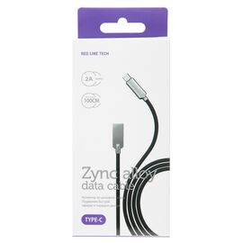  Дата-Кабель Red Line LX13 Zync alloy USB - Type-C, черный 