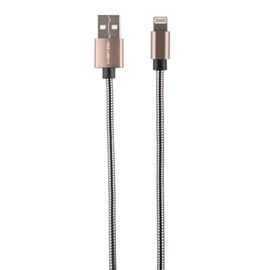  Дата-кабель Red Line S7 USB - 8 - pin для Apple, металлическая обмотка, черный 