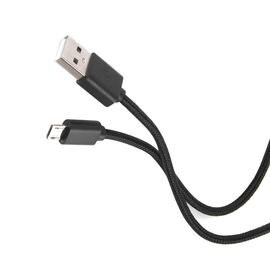  Дата-кабель Red Line USB - micro USB (50 см), 2А, нейлоновая оплетка, черный 