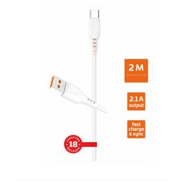  Кабель GoPower GP01T-2M USB (m)-Type-C (m) 2.0м 2.1A белый 