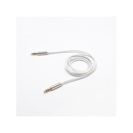  Акустический кабель в оплётке, Jack 3,5мм - Jack 3.5мм, 1м, Белый 