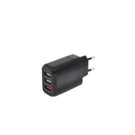  Сетевое Зарядное Устройстово 3USB, Черный 