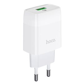  Адаптер Сетевой Hoco C72Q Glorious 1USB/5V/3A PD18W+QC3.0 (white) (202555) 