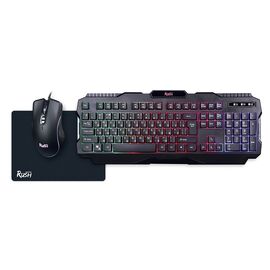  Проводной набор Smart Buy SBC-307728G-K Shotgun мембранная, игровая клавиатура+мышь+коврик ((116565) 