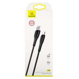  Дата-Кабель USAMS-U38 USB - Type-C, 5A, черный (SJ376USB01) 