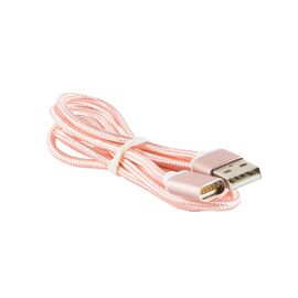  Дата-кабель Магнитный Red Line USB - 8 - pin для Apple, нейлоновая оплетка, розовый 