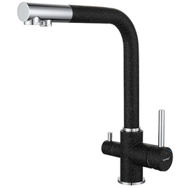  Смеситель для кухни GranFest 3611 мрамор, черный 