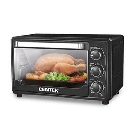  Электропечь Centek CT-1537-30 BLACK(черн) <30л> 1600Вт +противень, таймер 90мин, 4 реж., max 320°	¶ 