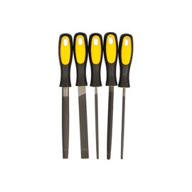  Набор напильники с двухкомпонентной рукояткой STAYER 1681-15-H5_z01,плоский,полукруглый,трехгранный,квадратный,круглый,№2,150мм 