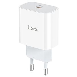  Адаптер Сетевой Hoco C76A Plus 1TYPE-C/5V/3A PD+QC3.0 (white) (207587) 