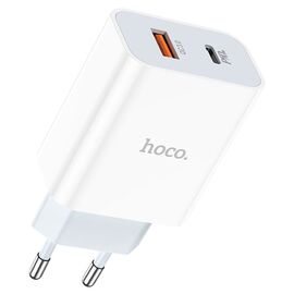  Адаптер Сетевой Hoco C97A 1USB/1TYPE-C/5V/3A PD+QC3.0 (white) (207578) 