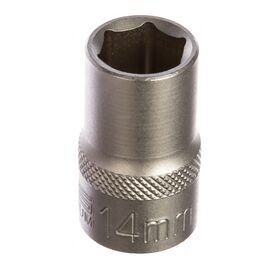  Головка торцевая Stels 13825 14мм, 6-гранная, CrV, под квадрат 1/2" 