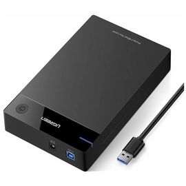  Внешний корпус UGREEN US222 50422 USB 3.0 B to 3.5''/2.5" SATA Hard Drive Box EU Black 