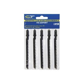  Полотна для электролобзика Сибртех 78231 по дереву, T101B, 75х2,5мм 5шт 