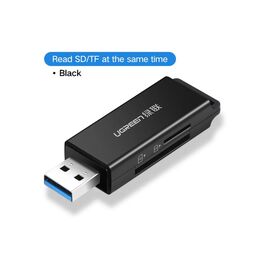  Кардридер UGreen CM104 (40752) USB 3.0 to TF + SD Dual Card Reader черный 