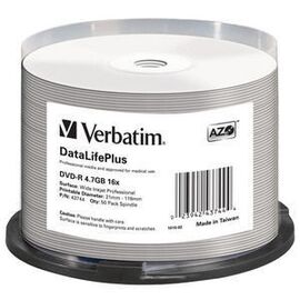  Диск DVD-R Verbatim 4.7Gb 16x Data Life (50шт) (43791) 