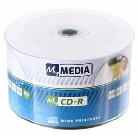  Диск CD-R MyMedia (69206) 700Mb 52x Pack wrap (50шт) Printable 