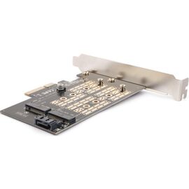  Адаптер AgeStar AS-MC02 PCI-E для M.2 SATA SSD+M.2 NVME SSD Card 