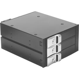  Корзина для HDD ExeGate HS335-01 (универсальная, на 3*3,5" SATA/SAS HDD, занимает 2*5,25" отсека, RTL) 