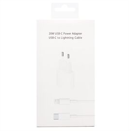  Адаптер Сетевой с кабелем - MHJ83ZM/A Type-C 3A/20W (Type-C/Lightning) (Класс С) (white) (221788) 