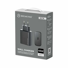 СЗУ Breaking WC16, USB-C, PD 45W, 3A (Черный) 