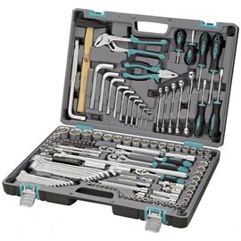  Набор инструмента STELS 14107 142 предм пластиковый кейс 1/2",3/8", 1/4", CRV 
