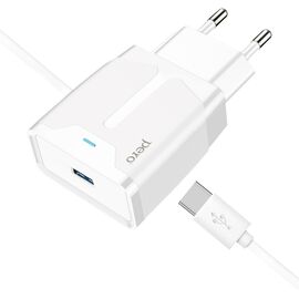  СЗУ PERO TC04 1USB 2.1A + TYPE-C CABLE белый 
