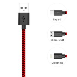  Дата-кабель PERO DC-04 micro-USB, 2А, 2м, Red-black 