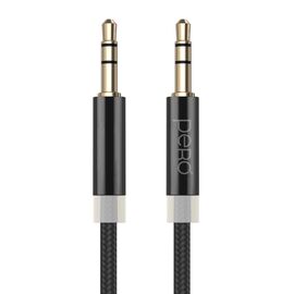  Аудио-кабель PERO MC-01 2x3.5 JACK, 1м, Black 