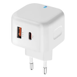  СЗУ PERO TC10 USB-C 20W + USB-A Fast Charge белый 