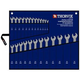  Набор ключей THORVIK гаечных комбинированных в сумке CWS0025 