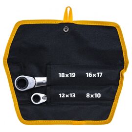  Набор ключей накидных Inforce 06-05-90 трещоточных 4 в 1 