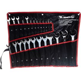  Набор ключей комбинированных MATRIX 15425 6-32 мм, 25шт., CrV, полированный хром 