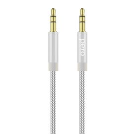  Аудио-кабель PERO MC-01 2x3.5 JACK, 3м, Silver 