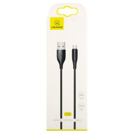  Дата-Кабель USAMS US-SJ268 U18 Micro USB (1 м), круглый, черный (SJ268USB01) 