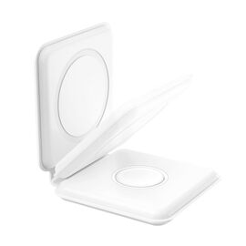  ЗУ Сетевое Беспроводное - D22 SafeMag (складное) 2-in-1 15W (white) (127152) 