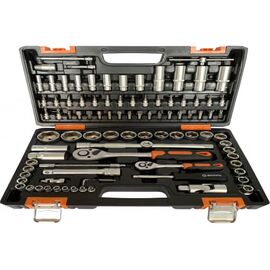  Набор инструментов Вихрь 73/6/7/5 1/2дюйм, 1/4дюйм CrV пластик. кейс (94 предм.) 