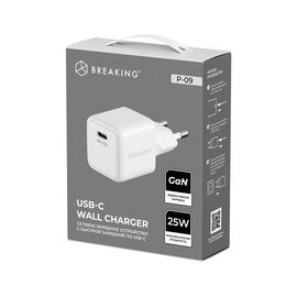  СЗУ Breaking P-09, USB-C, GaN 25W, 3A (Белый) 