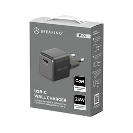  СЗУ Breaking P-09, USB-C, GaN 25W, 3A (Черный) 